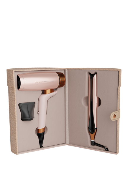 ghd Chronos Hair Straighteners & ghd Speed Hair Dryer Deluxe Set, Cashmere Beige, Cashmere Beige