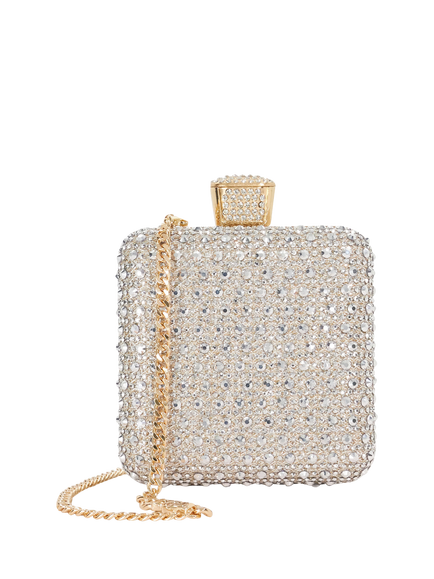 Dune London Elida Embellished Clutch Bag, Silver, Silver