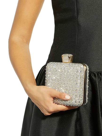 Dune London Elida Embellished Clutch Bag, Silver - view 2, Silver