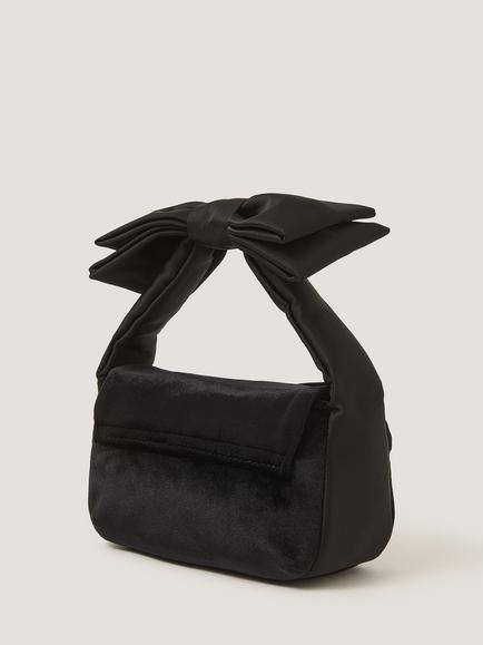 Monsoon Kids' Gemstone Velvet Bag, Black - view 2, Black