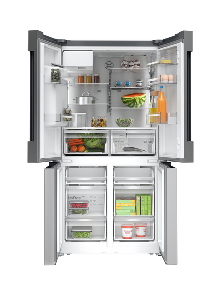 Bosch Series 6 KFI96APEA Integrated 60/40 Multi Door American Fridge Freezer, Silver - view 2, Silver