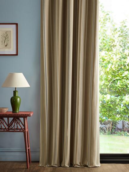 Sanderson Latimer Stripe Furnishing Fabric - view 2, Clay/Bark