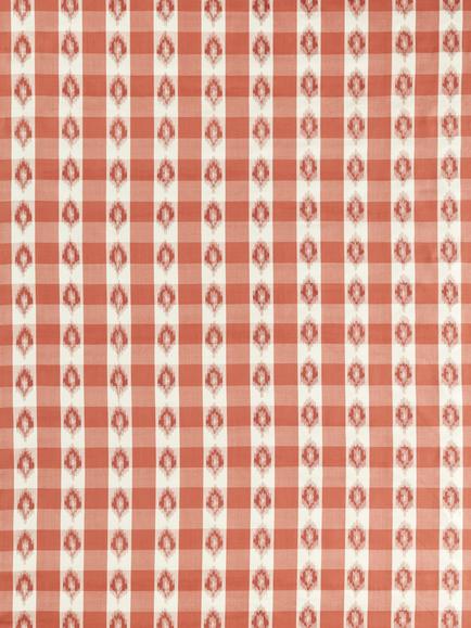 Sanderson Odisha Check Furnishing Fabric, Coral