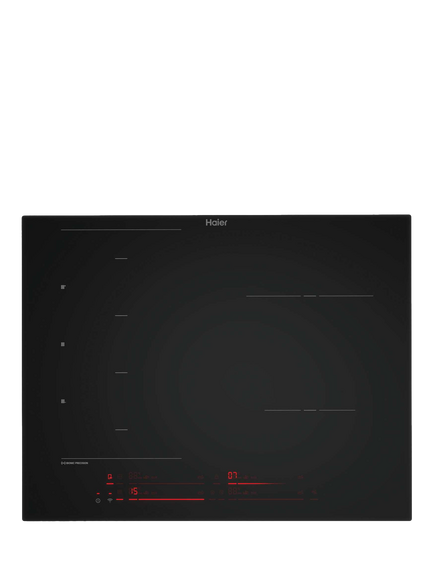 Haier ID Series HAMTCB56IRCS 65cm Induction Hob, Lunar Black, Lunar Black