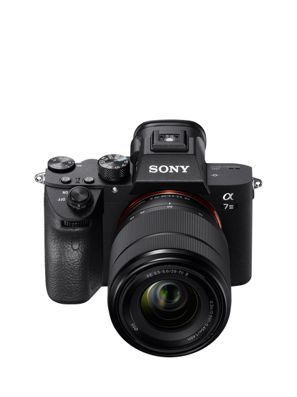 Sony a7 III (Alpha ILCE-7M3) Mirrorless Compact System Camera with 28-70mm Zoom Lens, 4K Ultra HD, 20MP, Wi-Fi, Bluetooth, OLED TruFinder, Optical Image Stabiliser & 3” LCD Touch Screen, Black, Black