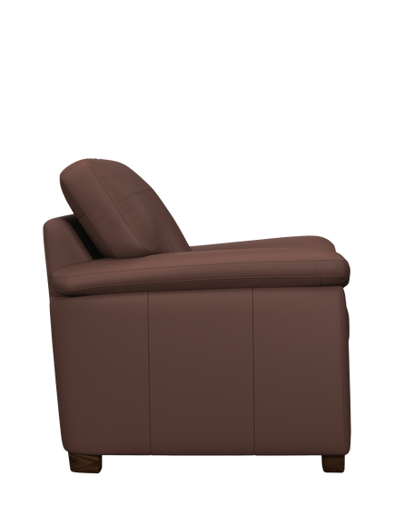 John Lewis Camden Leather Snuggler, Dark Leg, Premium Chocolate - view 2, Premium Chocolate