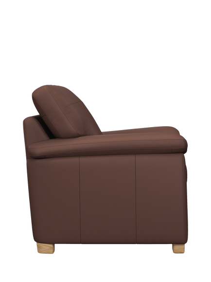John Lewis Camden Leather Snuggler, Light Leg, Premium Chocolate - view 2, Premium Chocolate