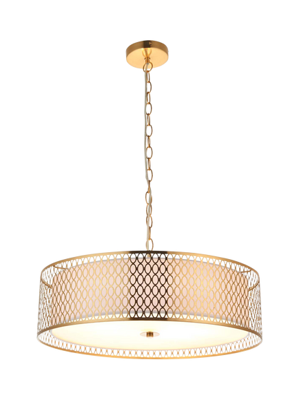 Bay Lighting Josette 3 Arm Pendant Ceiling Light, Gold, Gold