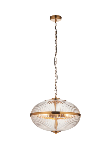 Bay Lighting Sonny 3 Arm Pendant Ceiling Light, Brass, Brass