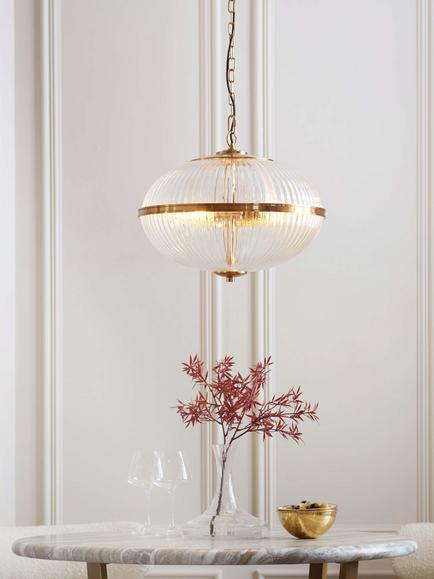 Bay Lighting Sonny 3 Arm Pendant Ceiling Light, Brass - view 2, Brass