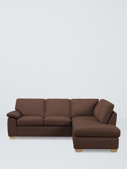 John Lewis Camden 5+ Seater RHF Corner Chasie End Sofa, Light Leg, Premium Chocolate - view 2, Premium Chocolate