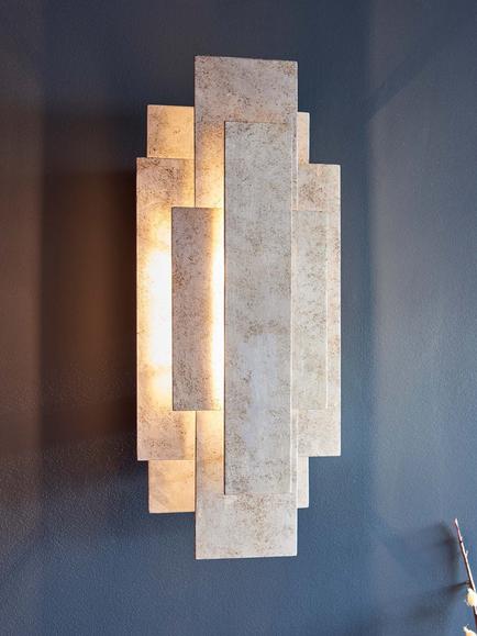Bay Lighting Alsona 2 Bulb Wall Light, Silver - view 2, Silver