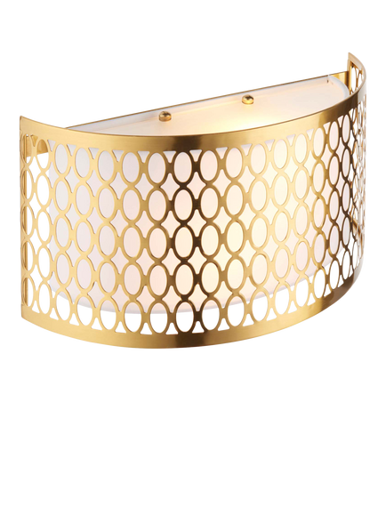 Bay Lighting Josette 2 Bulb Wall Light, Gold, Gold
