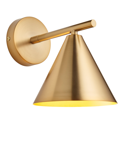 Bay Lighting Kapp Adjustable Arm Wall Light, Brass, Brass