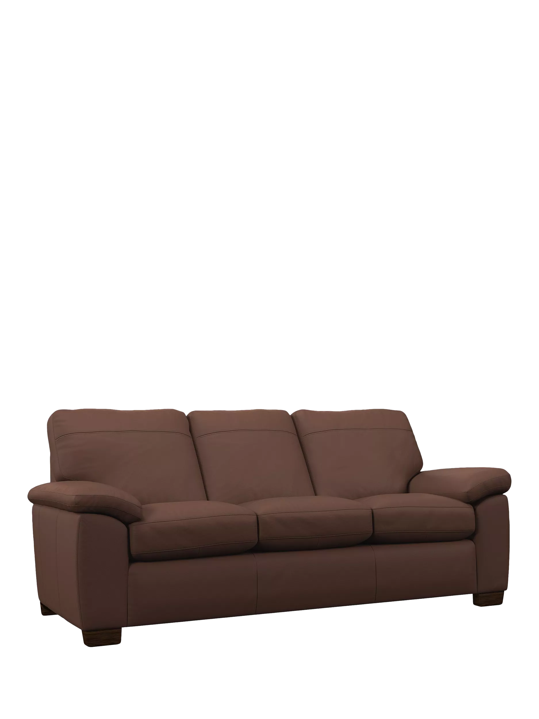 John Lewis Camden Grand 4 Seater Leather Sofa, Dark Leg, Premium Chocolate