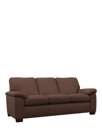 John Lewis Camden Grand 4 Seater Leather Sofa, Dark Leg, Premium Chocolate, Premium Chocolate