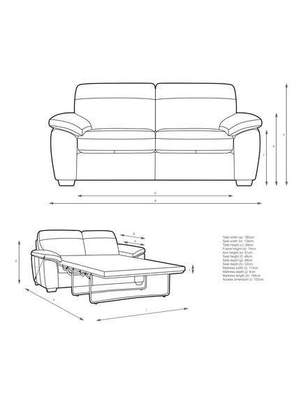John Lewis Camden Medium 2 Seater Leather Sofa Bed, Light Leg, Premium Chocolate - view 2, Premium Chocolate