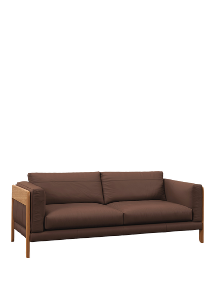John Lewis Nest Grand 4 Seater Leather Sofa, Light Leg, Premium Chocolate, Premium Chocolate