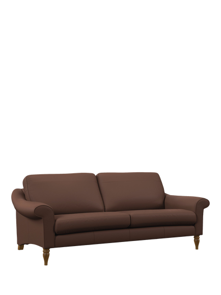 John Lewis Camber Grand 4 Seater Leather Sofa, Light Leg, Premium Chocolate, Premium Chocolate