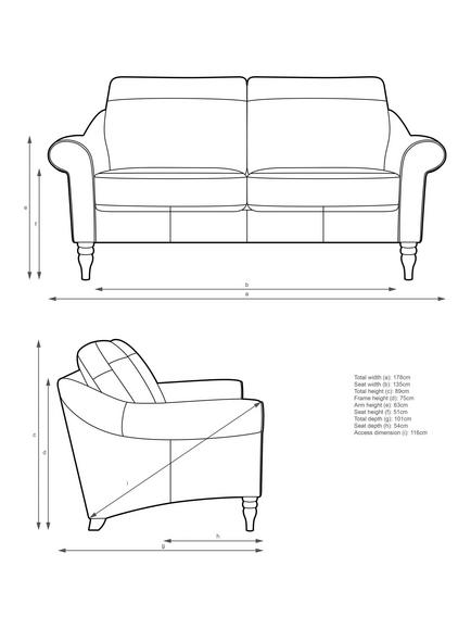 John Lewis Camber Medium 2 Seater Leather Sofa, Dark Leg, Premium Chocolate - view 2, Premium Chocolate