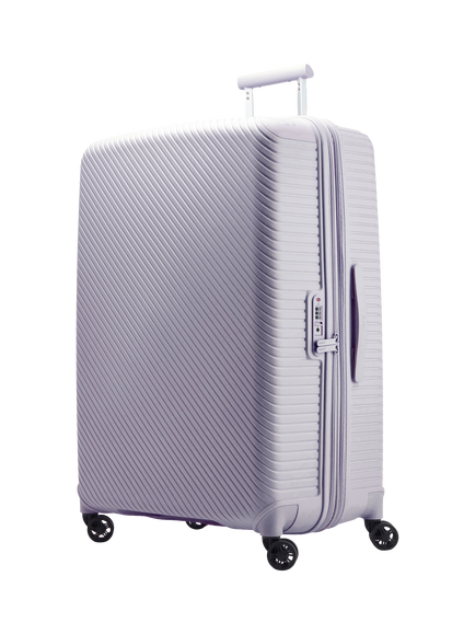 Nere Bondi 80cm Large Expandable 4-Wheel Suitcase, 140/156L, Lilac Grey, Lilac Grey