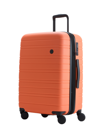 Nere Stori Medium 65cm Expandable 4-Wheel Suitcase, 63/75L, Orange