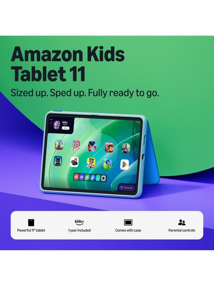 Amazon Kids Tablet 11 (Age 6+) with Slim Protective Case & Parental Controls, Octa-Core, Android, Wi-Fi, 8GB RAM, 11”, 64GB - view 2, Aquatic