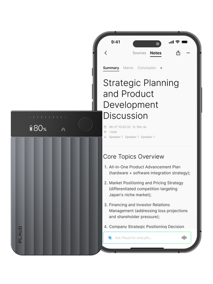 Plaud Note Pro AI Note Taker, Black - view 2, Black