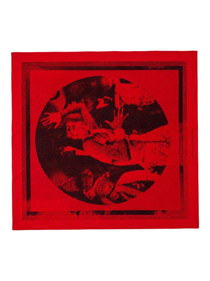 Pre-loved Hermès Josephine Danse Scarf, Red/Black, Red/Black