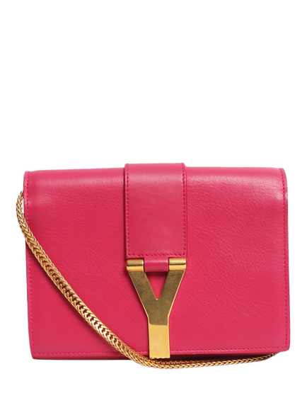 Pre-loved SAINT LAURENT Mini Chyc Cross-Body Bag, Pink, Pink