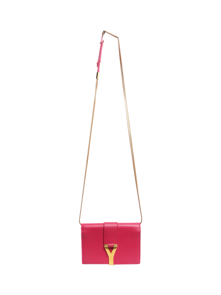 Pre-loved SAINT LAURENT Mini Chyc Cross-Body Bag, Pink - view 2, Pink