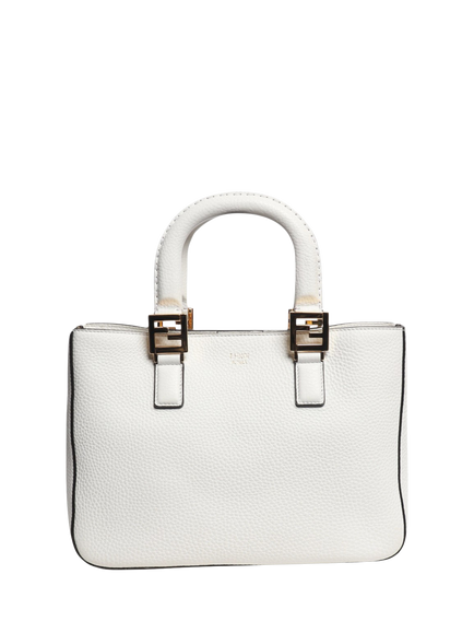 Pre-loved Fendi Selleria Tote Bag, White, White