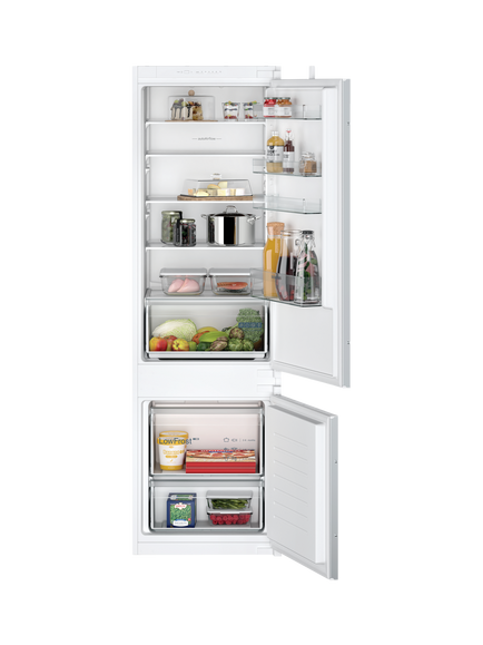 Siemens OUTLET IQ100 KI87VNSE0G Integrated 70/30 Fridge Freezer, Like New, White, White