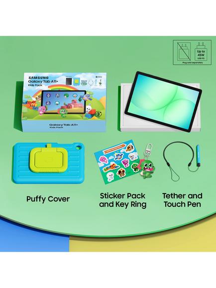 Samsung Galaxy Tab A11+ Kids Edition Tablet, Android, 6GB RAM, Wi-Fi, 11", 128GB, Blue - view 2, Blue