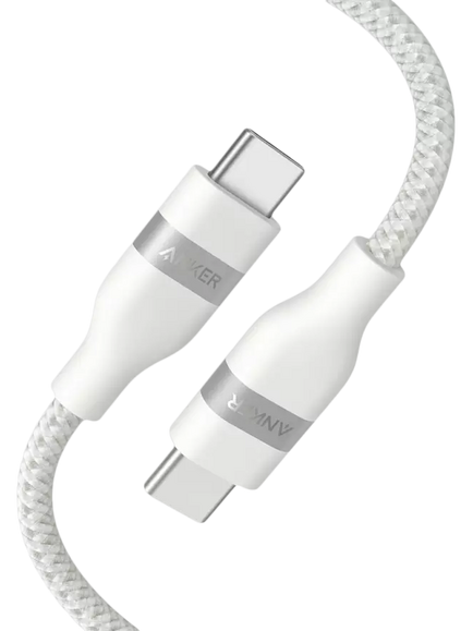 Anker 240W USB-C to USB-C Cable, 1.8m, White, White
