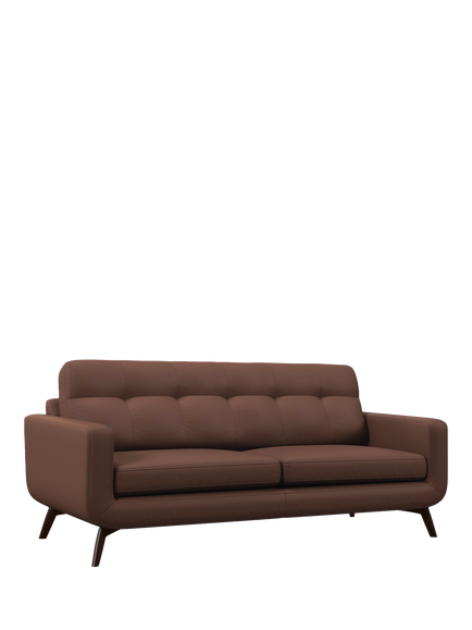 John Lewis Barbican Grand 4 Seater Leather Sofa, Dark Leg, Premium Chocolate, Premium Chocolate