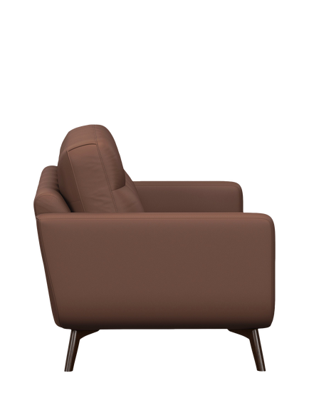 John Lewis Barbican Grand 4 Seater Leather Sofa, Dark Leg, Premium Chocolate - view 2, Premium Chocolate