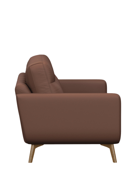 John Lewis Barbican Grand 4 Seater Leather Sofa, Light Leg, Premium Chocolate - view 2, Premium Chocolate
