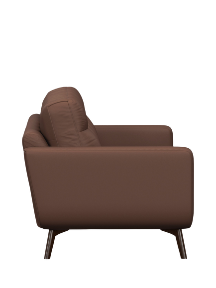 John Lewis Barbican Large 3 Seater Leather Sofa, Dark Leg, Premium Chocolate - view 2, Premium Chocolate