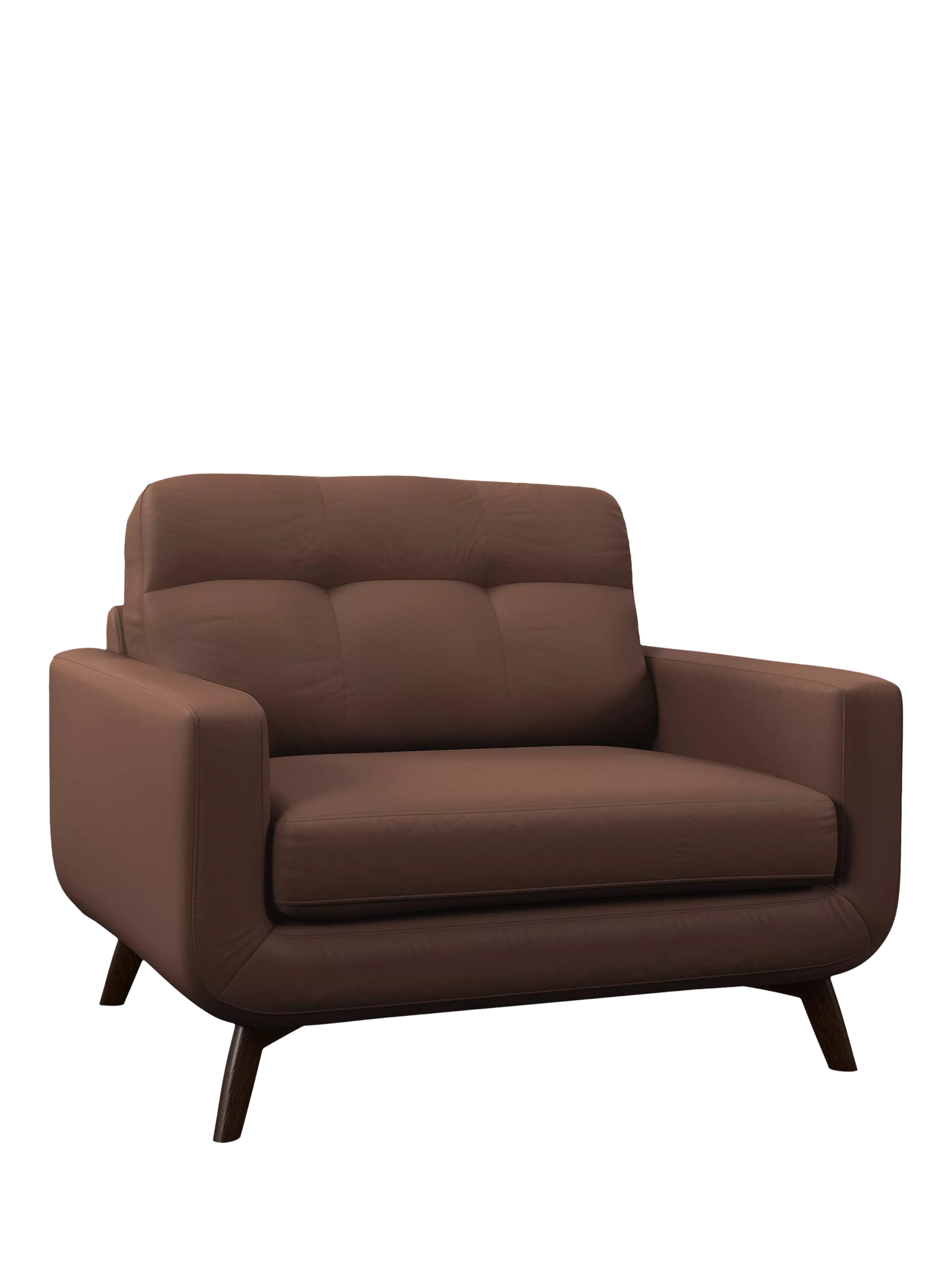 John Lewis Barbican Leather Snuggler, Dark Leg, Premium Chocolate