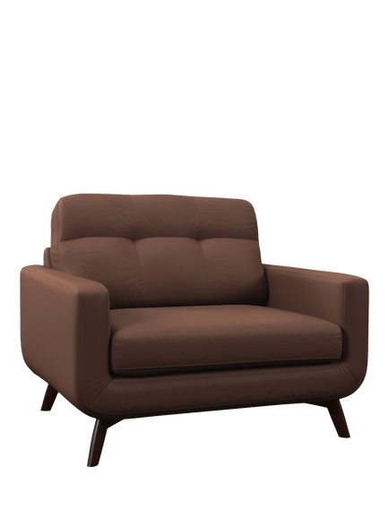 John Lewis Barbican Leather Snuggler, Dark Leg, Premium Chocolate, Premium Chocolate