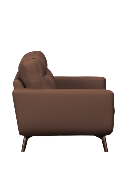 John Lewis Barbican Leather Snuggler, Dark Leg, Premium Chocolate - view 2, Premium Chocolate