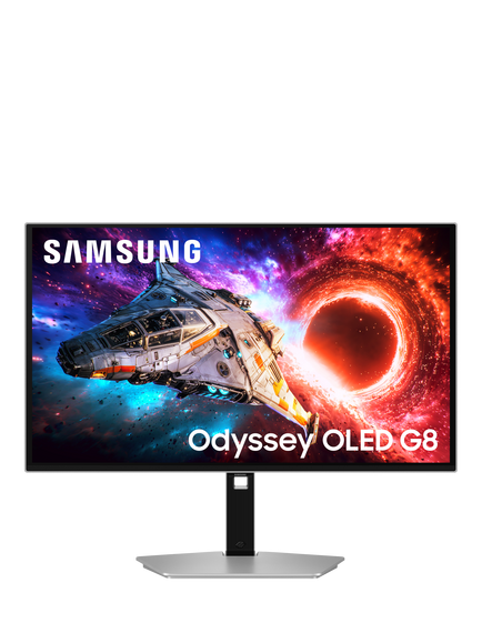 Samsung Odyssey OLED G8 LS27HG802SUXXU 4K Ultra HD Gaming Monitor, 27”, Silver, Silver