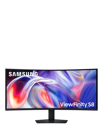 Samsung ViewFinity S8 S85TF LS40H850TAUXXU 5K2K Wide Ultra HD Curved Monitor, 40”, Black, Black
