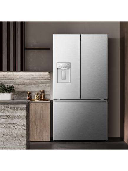 Hisense RF815N4SEFE Freestanding 60/40 Fridge Freezer, Black Stainless - view 2, Black Stainless