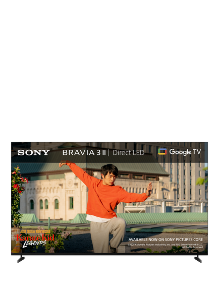 Sony Bravia 3 II K43XR38M2PB (2026) LED HDR 4K Ultra HD Smart Google TV, 43" with Dolby Atmos, Black, Black