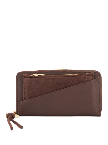 Dune London Kindling Leather Zip-Around Wallet, Brown, Brown
