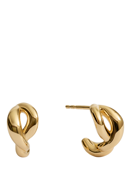 Monica Vinader Ochre Mini Twist Huggie Earrings, Gold, Gold