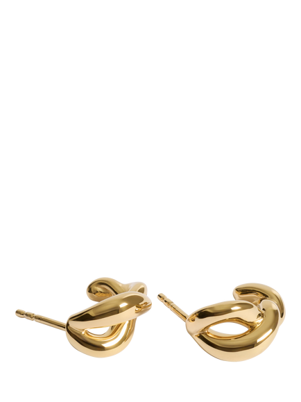 Monica Vinader Ochre Mini Twist Huggie Earrings, Gold - view 2, Gold