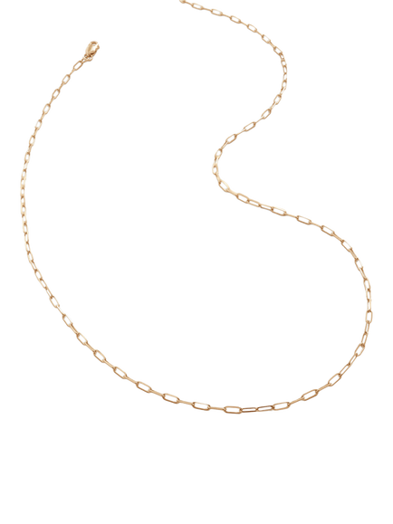 Monica Vinader Mini Paperclip Chain Necklace, Gold, Gold